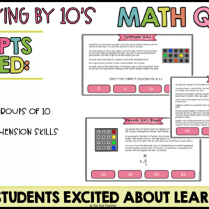Multiplying by Multiples of Ten Math Quest (3.NBT.3)