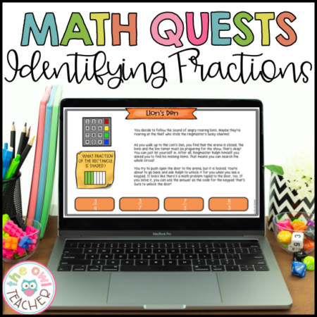 3rd grade Fractions | Identifying Fractions Math Quest (3.NF.1) - The ...