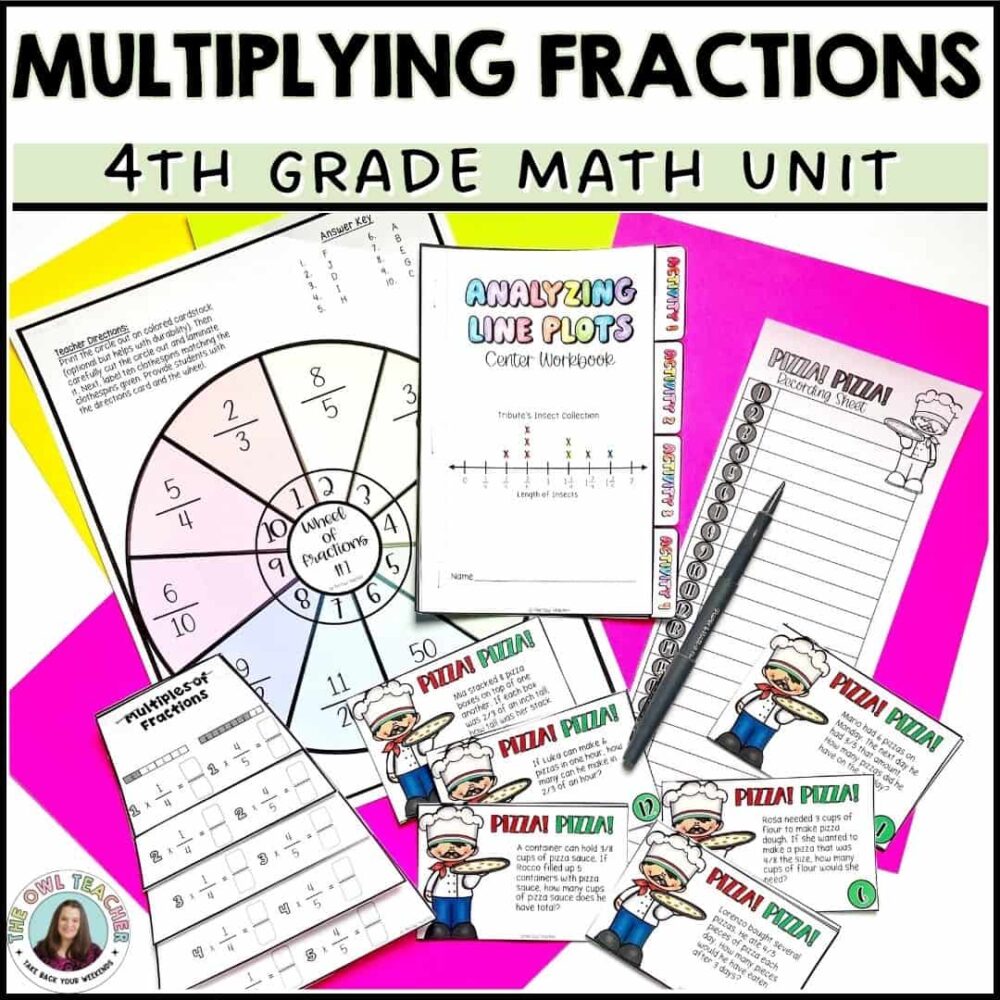 examples of 4th grade multiplying fractions activities