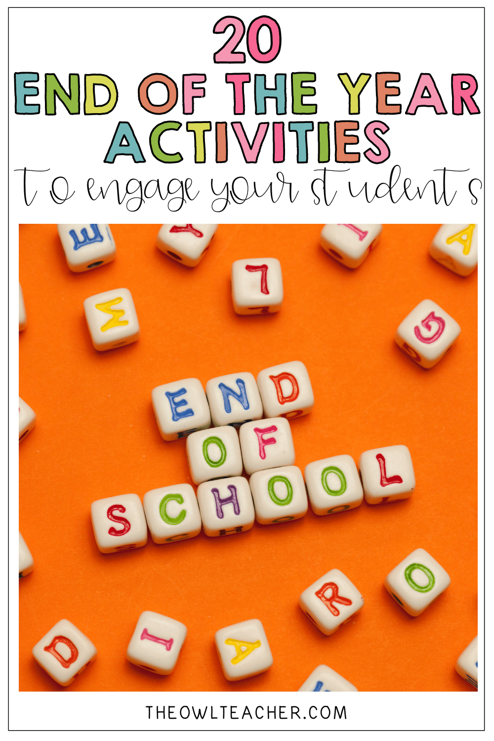 As the end of the school year approaches, consider checking out this post with 20 end of the year activities to get you started! Here you can find ideas for End of the Year awards, End of the year class party ideas, end of the year reflection, end of the year celebration ideas, and so much more. This is the perfect place to prep for fun EOY activities-- and grab an end of the year bingo for free! via @deshawtammygmail.com