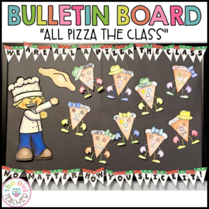 Pizza Glyph and Bulletin Board for Back to School