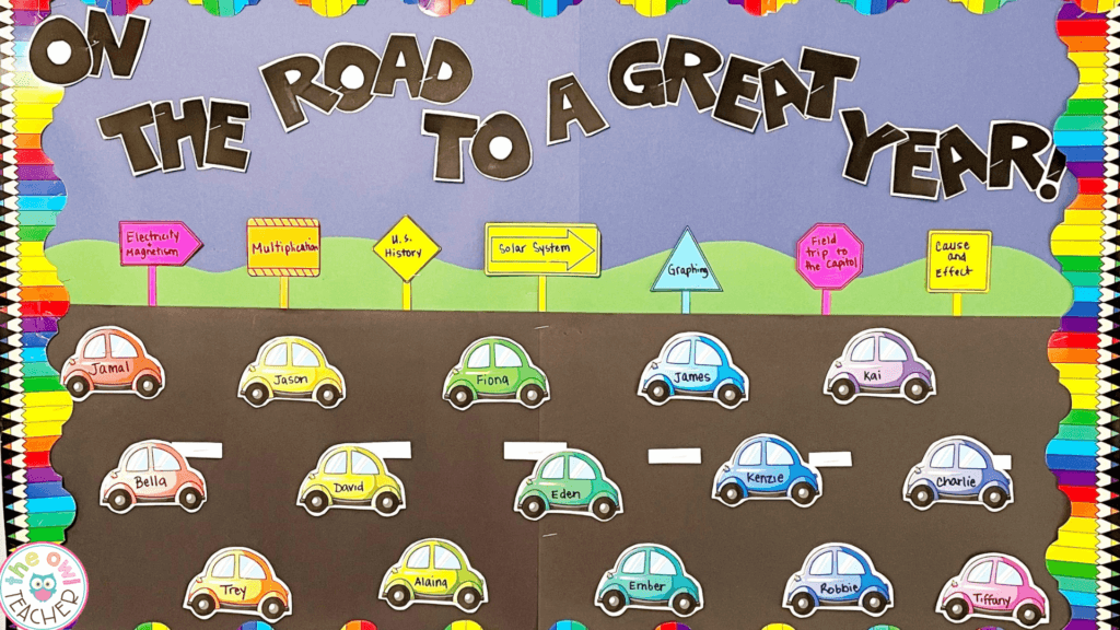 This bulletin board is the perfect display for any upper elementary classroom looking for a way to showcase their students during back to school night or open house! Click through to learn more and see what other bulletin board ideas this post offers!