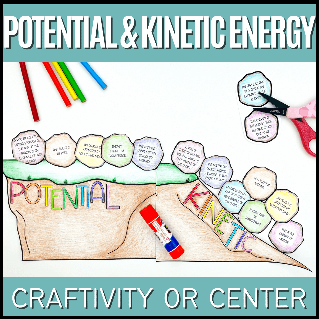 Potential and Kinetic Energy Sort Craftivity