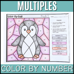 Multiples Color By Number Activity