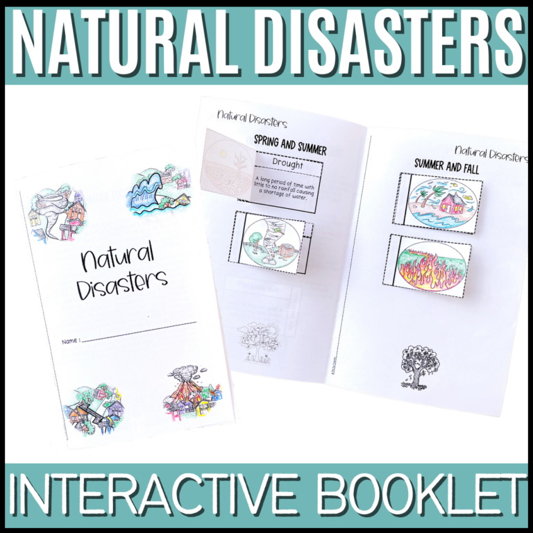 Natural Disasters Vocabulary Interactive Booklet - The Owl Teacher