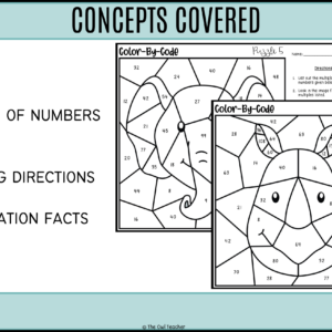 Multiples Color By Number Activity