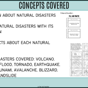 Natural Disasters Vocabulary Interactive Booklet