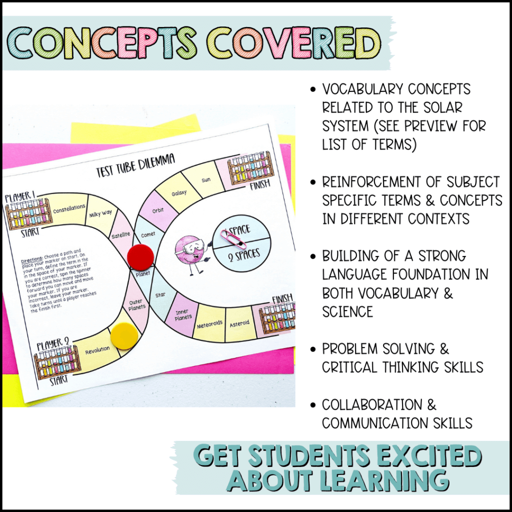 Solar Systems and Planets Science Vocabulary Games - Image 2