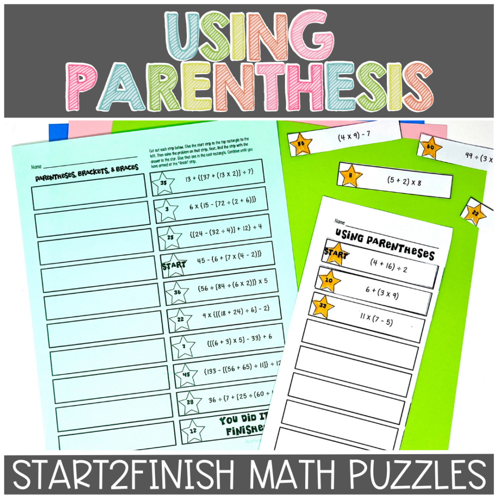 Using parentheses brackets and braces math puzzles and game