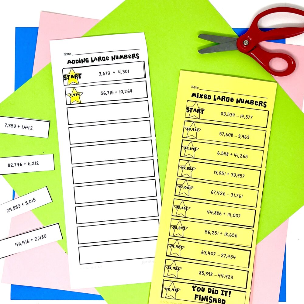 Adding and Subtracting Multi-digit Numbers with Regrouping (& Some Without) - Image 3