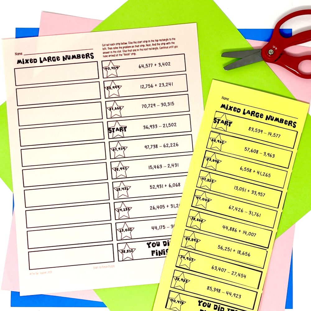 Adding and Subtracting Multi-digit Numbers with Regrouping (& Some Without) - Image 2
