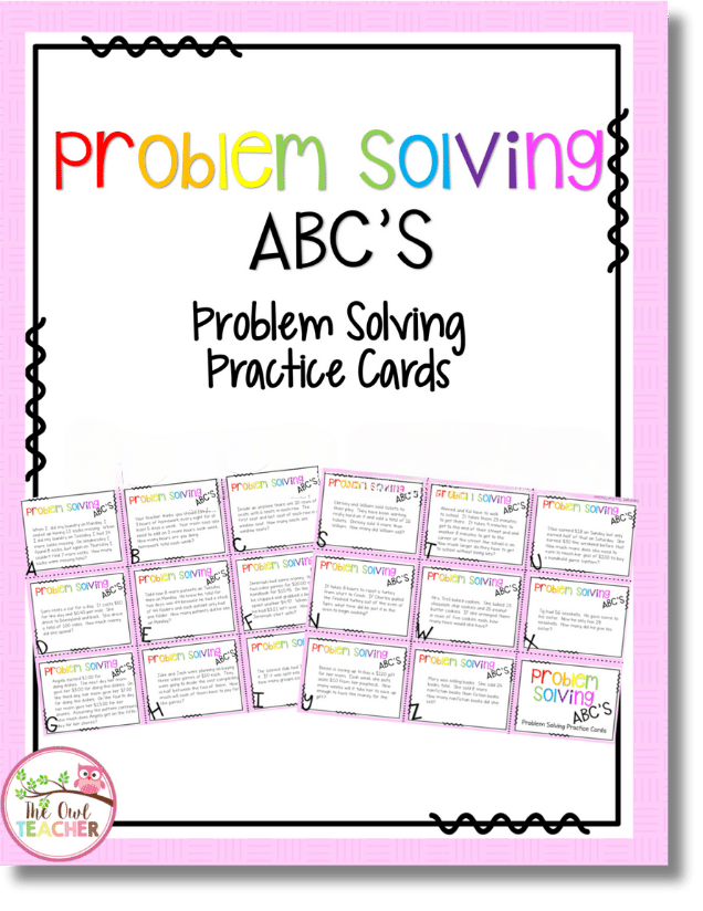 Problem Solving ABC's Cards - The Owl Teacher