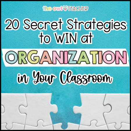 Organization skills are in high demand both in the upper elementary classroom and in the real world, and is key for successful individuals. Check out these twenty classroom organization strategies!