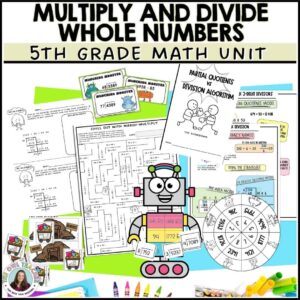 Math workshop cover with examples of activities and lessons