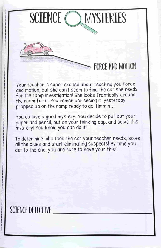 science mysteries intro letter example