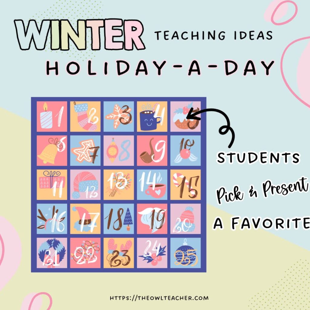 winter holiday-a-day project