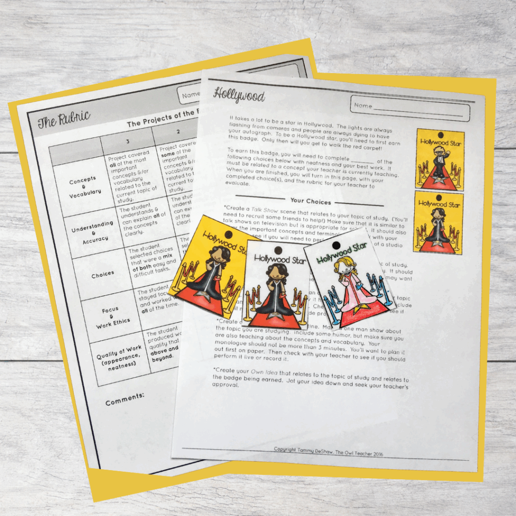 A set of two pieces of paper that have cards across them and a grey background.