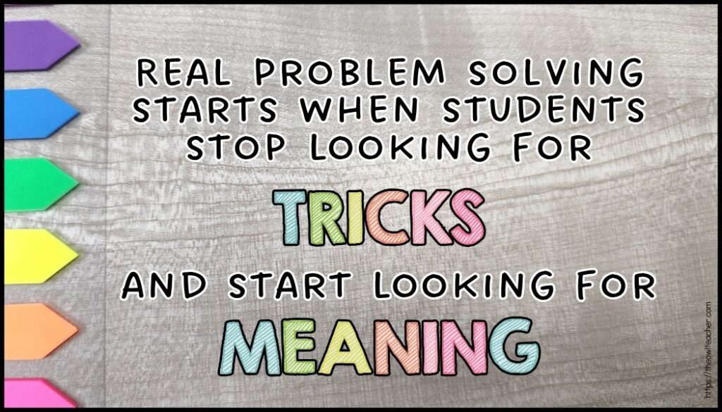 a gray background with text related to word problems and problem solving