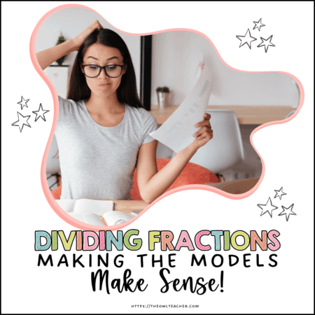 Trying to teach fifth graders dividing fractions using visual models can be difficult, especially if you were only taught the keep change flip method. In this post, I walk you through teaching students how to divide fractions using models per the math standards.