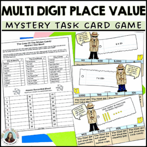 Place Value Multi-digit Numbers with Expanded Form, Comparing & Ordering Mystery