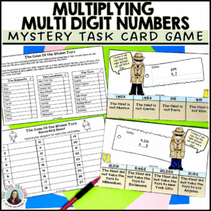 Multiplying Multi-Digit Numbers Mystery Cards