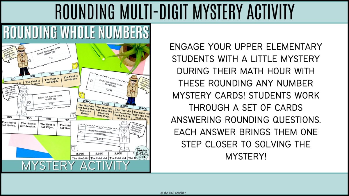Rounding Multi-Digit Numbers up to the Millions Place Mystery Cards - Image 2
