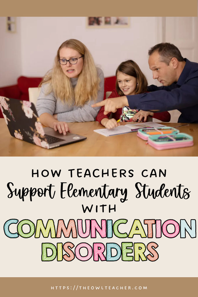 Support students with communication disorders in your elementary classroom with these 5 easy strategies. Learn how to build low pressure talk time with partner talk and turn-and-talks, give directions one step at a time, use visual supports and schedules, and team up with your school's speech-language pathologist. Perfect for teachers working with kids who have speech and language needs, stuttering, or language delays.